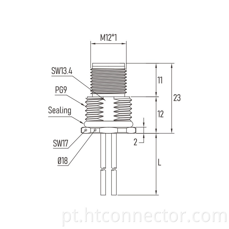 M12 4-core Waterproof connector